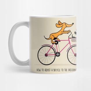 Dachshund riding a bicycle Mug